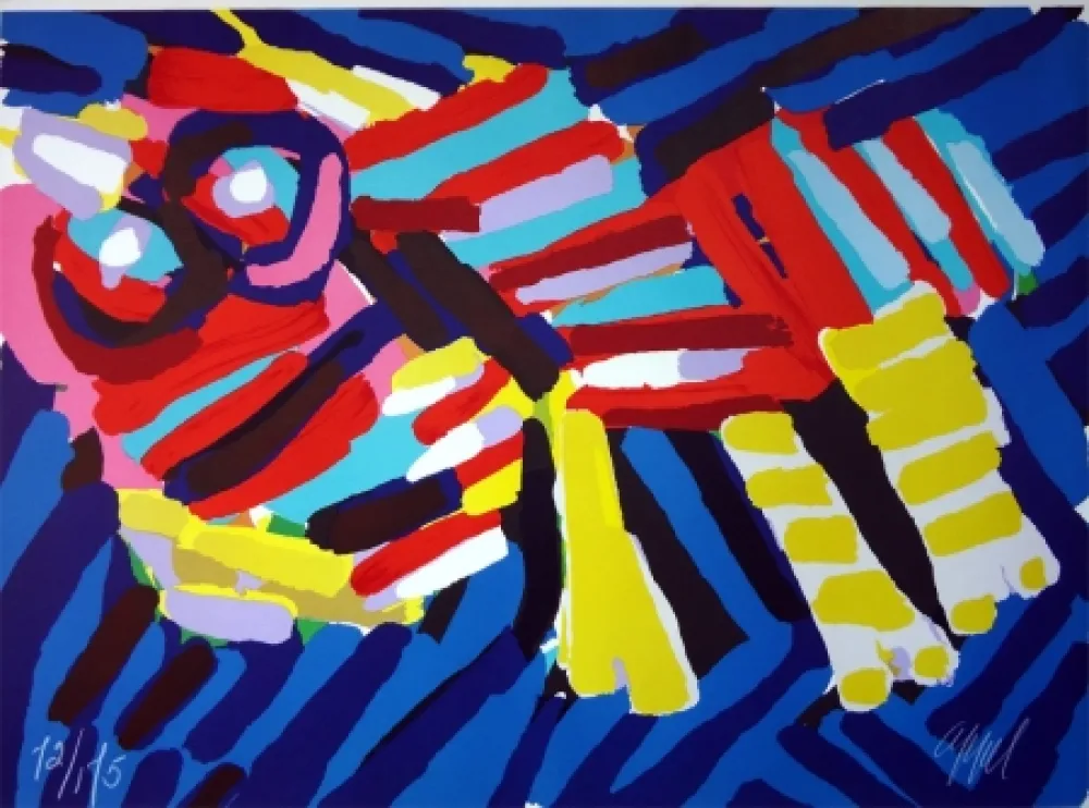 Lithografie Appel - Head like an animal