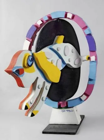 Lithografie Appel - Jumping Dog, aus 