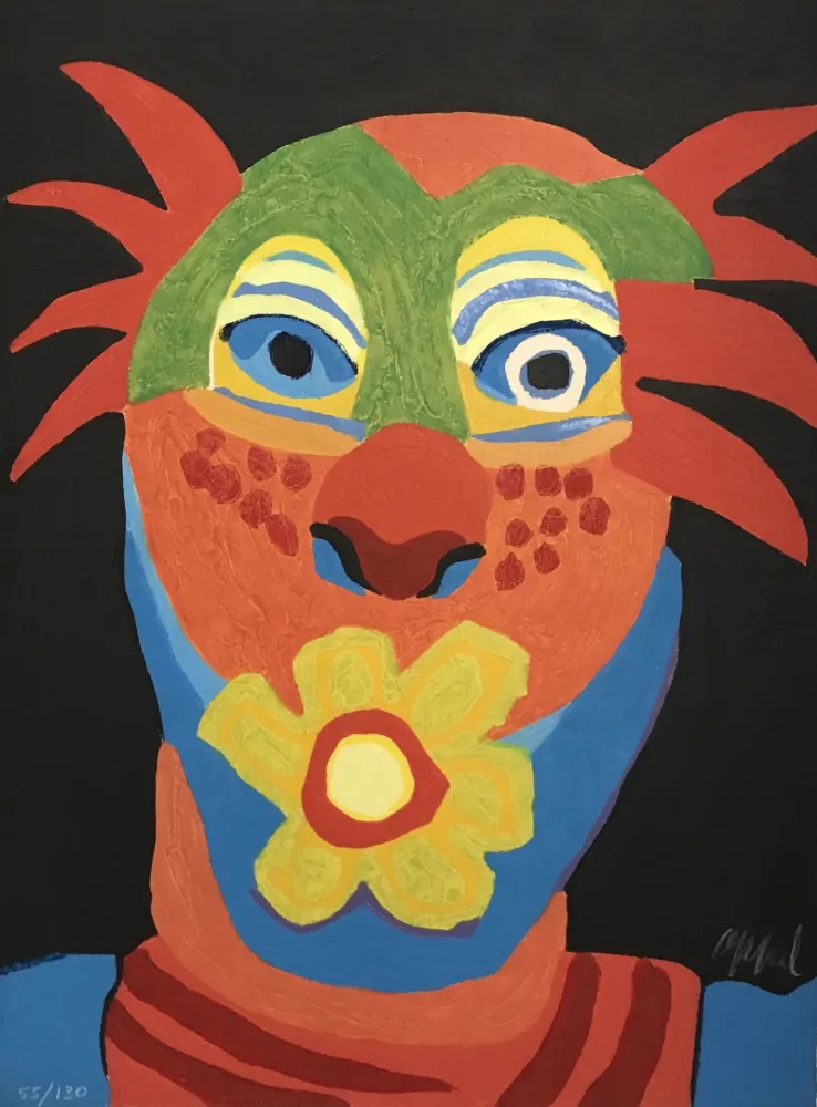 Houtsnede Appel - Le Dompteur a la rose from the Circus series