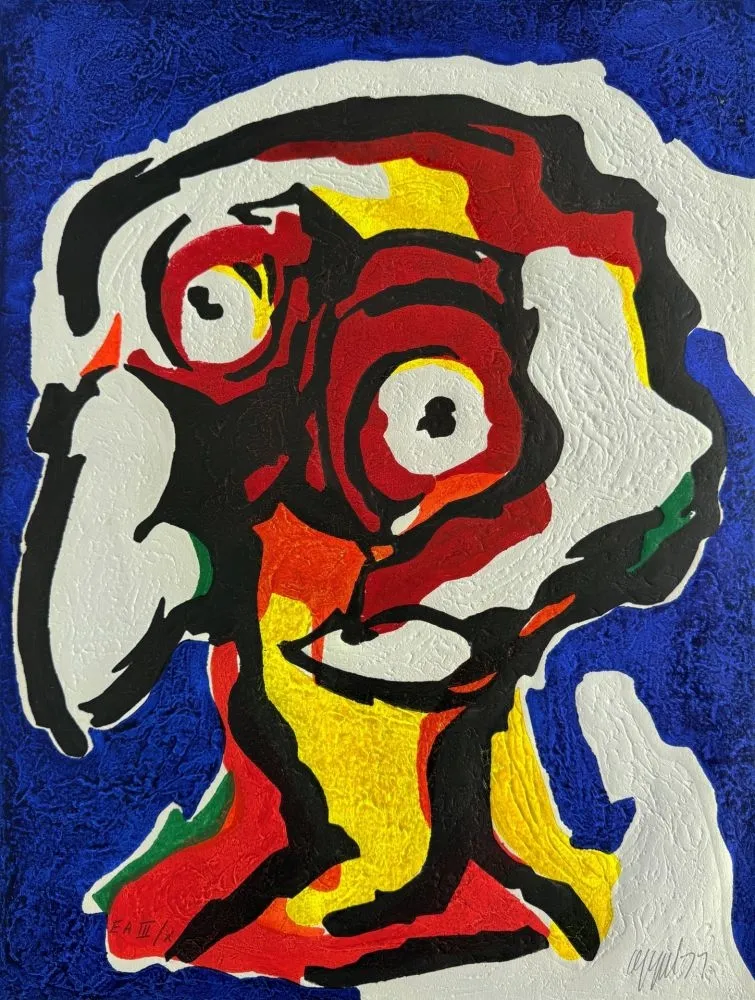 Houtsnede Appel - Le Philosophe