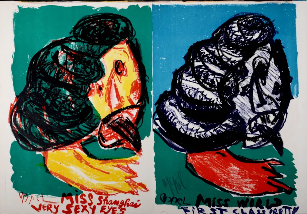 Lithografie Appel - Miss Shanghai Very Sexy Eyes, 1964 - Hand-signed!