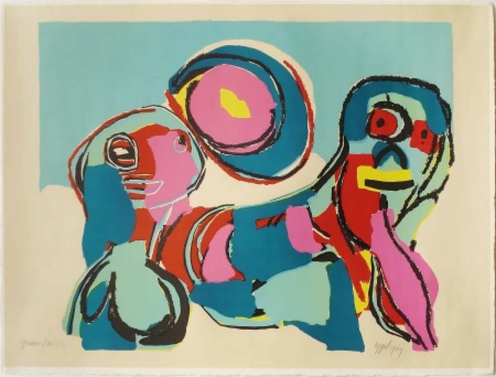 Lithografie Appel - Personnages