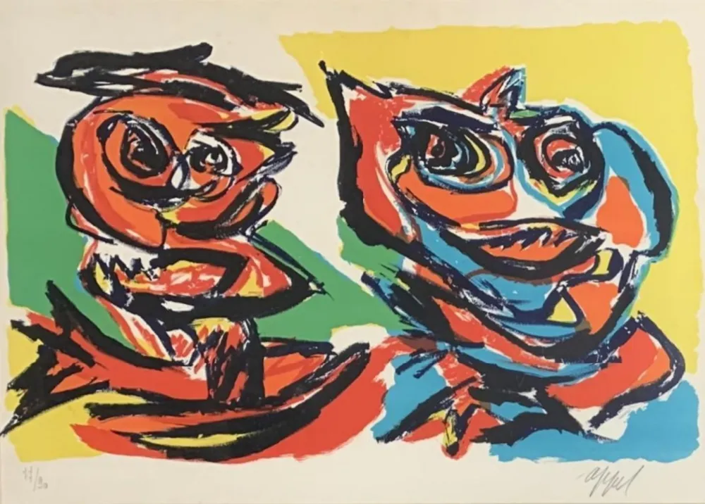 Lithografie Appel - Personnages, ca.