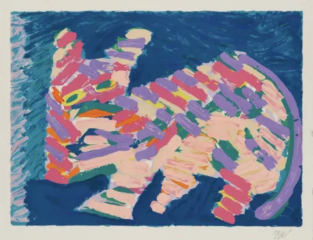 Lithografie Appel - Resting Cat