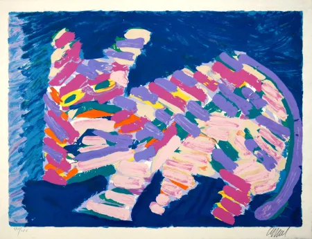 Lithografie Appel - Resting Cat, 1978 - Hand-signed!