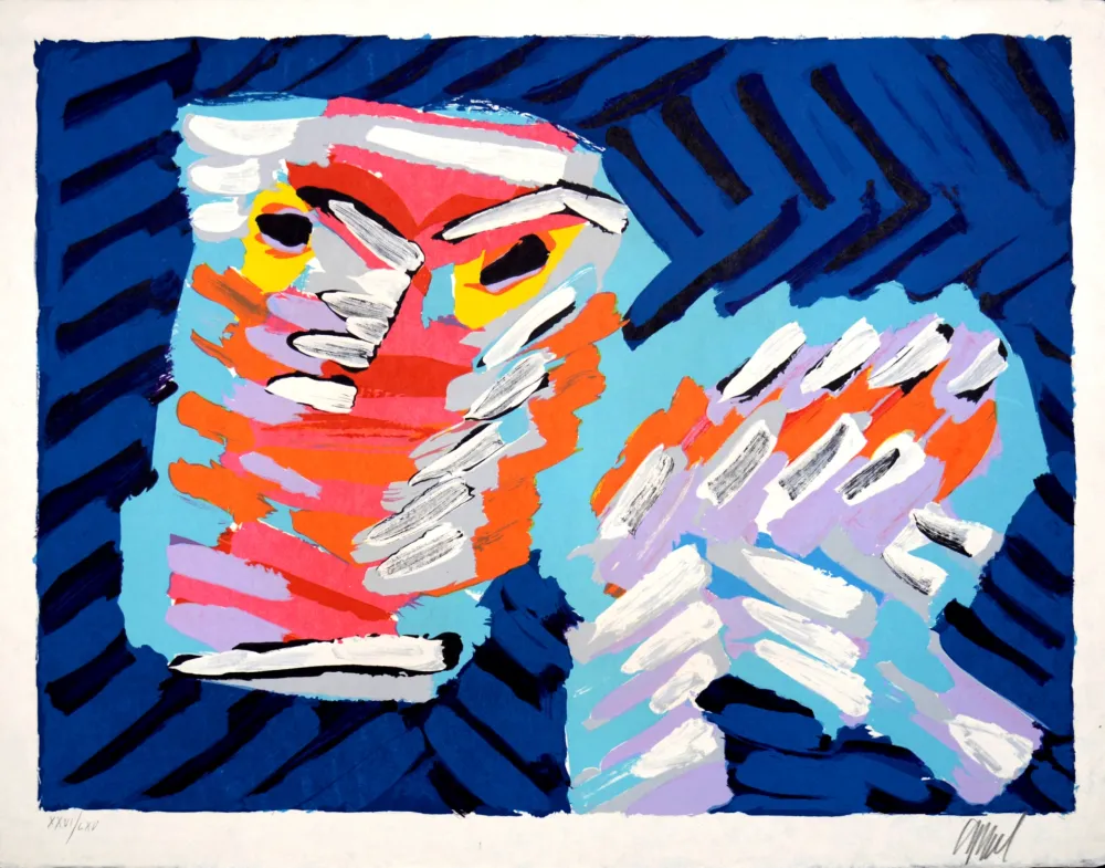 Lithografie Appel -  Sad Cat, 1978 - Hand-signed!