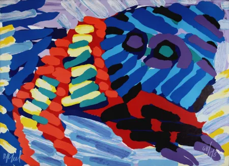 Zeefdruk Appel - See me running again, 1978 - Hand-signed!