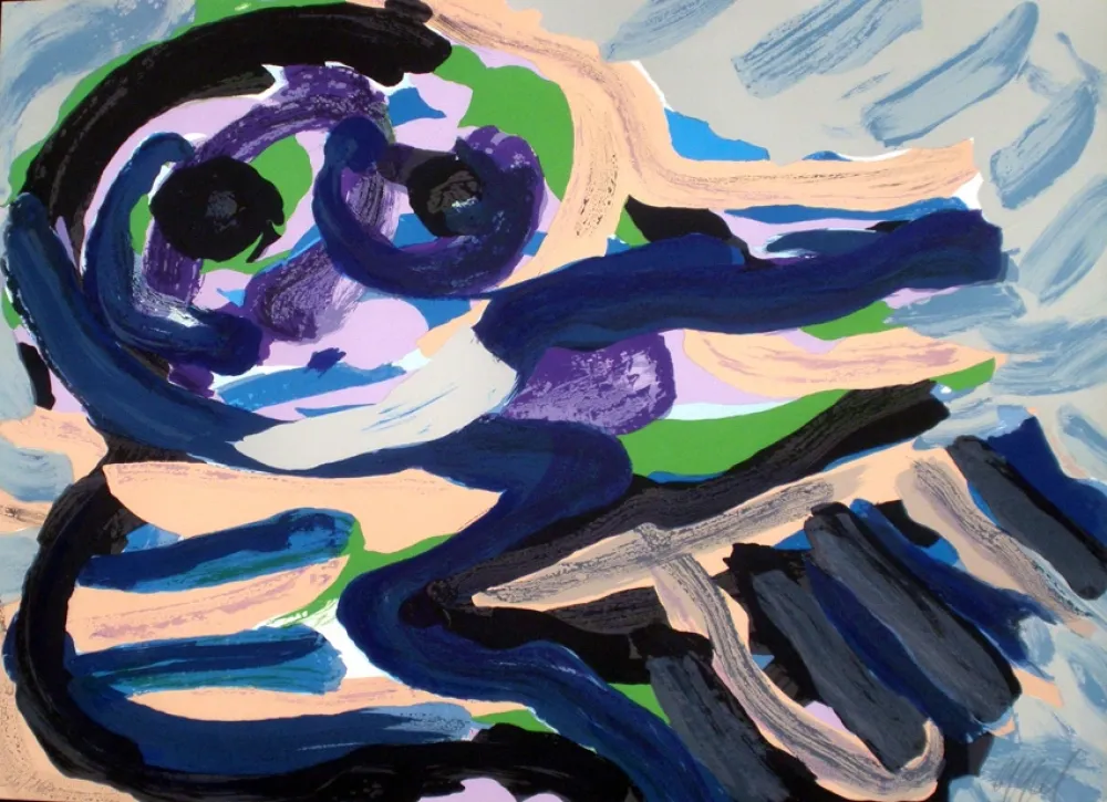 Lithografie Appel - Sitting in the landscape 