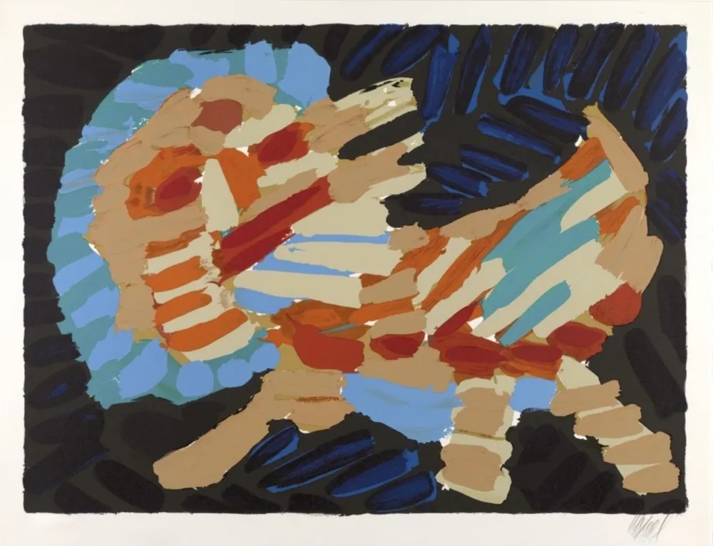 Lithografie Appel - Smiling Cat