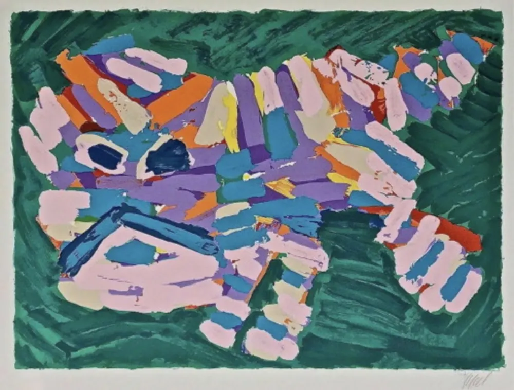 Lithografie Appel - Stalking Cat