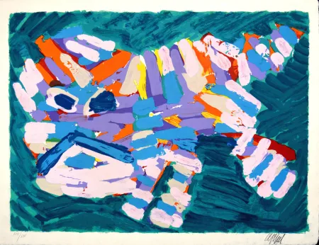 Lithografie Appel - Stalking Cat, 1978 - Hand-signed!