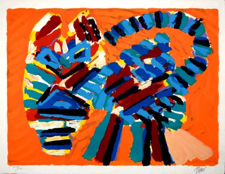 Lithografie Appel - Sunshine Cat, 1978 - Hand-signed!