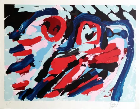 Zeefdruk Appel - Three smiling faces 