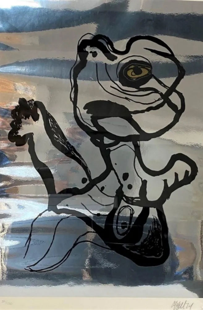 Zeefdruk Appel - Woman With the Golden Eye