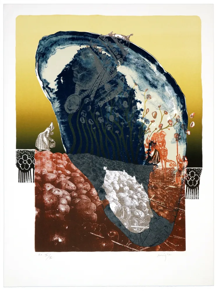 Lithografie Aritza - Le chant de patatas