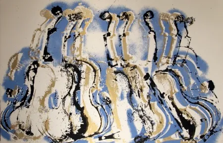 Zeefdruk Arman - Blue Variations