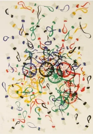 Lithografie Arman - Composition