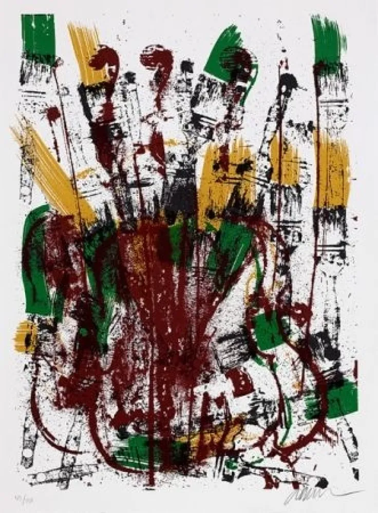 Zeefdruk Arman - Melodie brossée 1