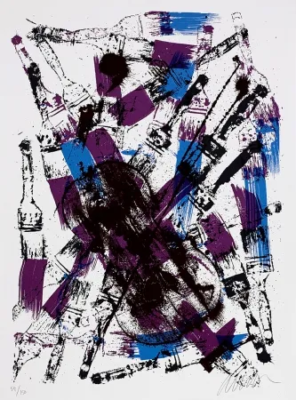 Zeefdruk Arman - Melodie brossée II.