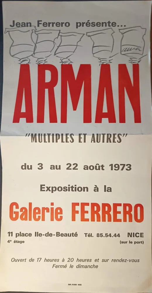 Poster Arman - '' Multiples et Autres ''