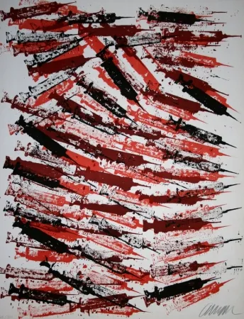 Lithografie Arman - Seringues