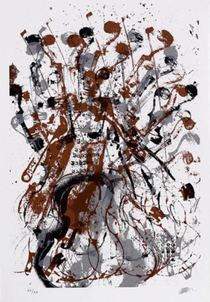 Zeefdruk Arman - Trio à cordes II