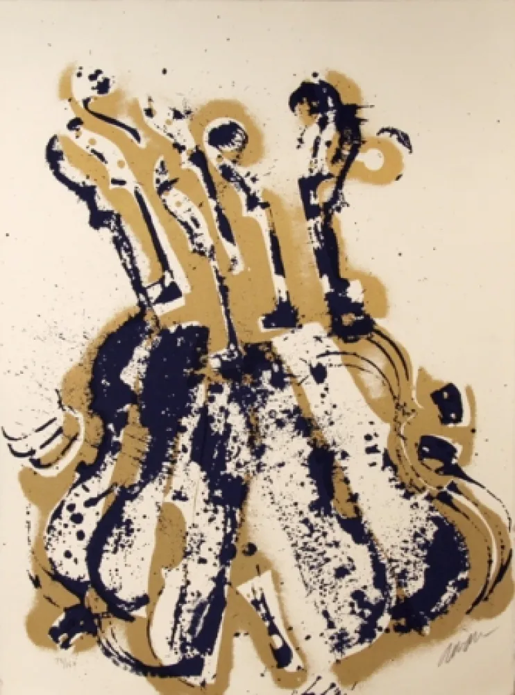 Zeefdruk Arman - Yves Klein's Violins