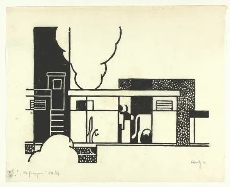 Houtsnede Arntz - Viehwagen (Cattle wagon)