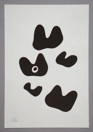 Zeefdruk Arp - Constellation avec cinq éléments