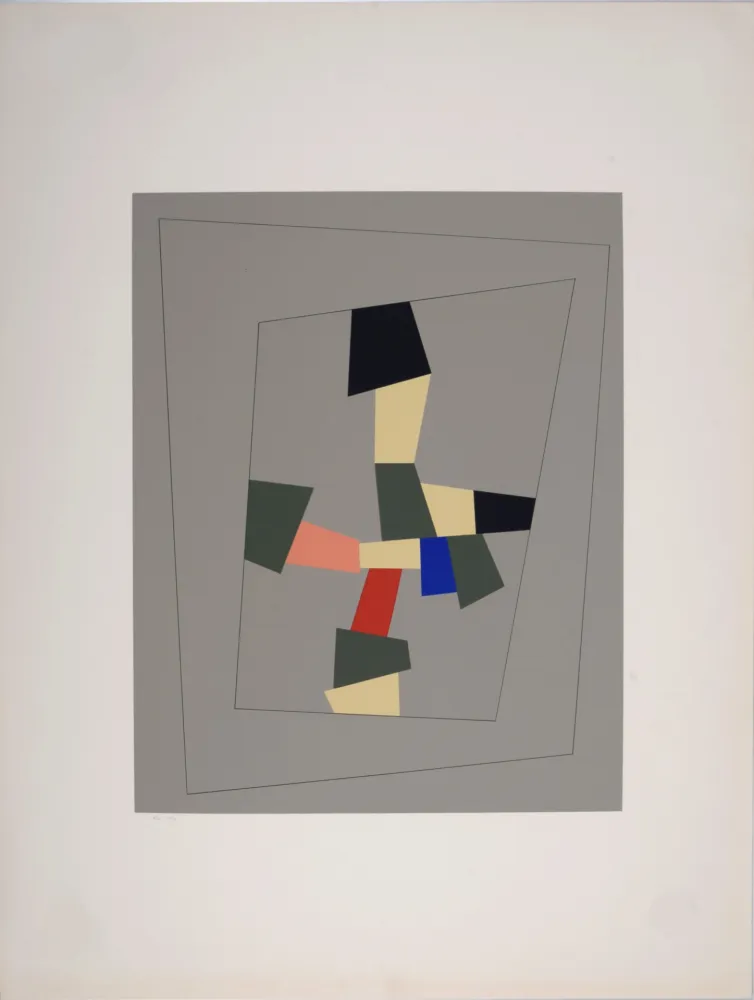 Zeefdruk Arp - “Croix-collage”. 1917-1959