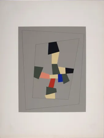 Zeefdruk Arp - “Croix-collage”. 1917-1959