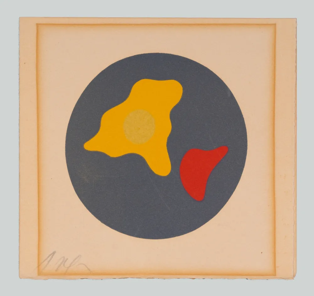 Houtsnede Arp - Formen in Kreis