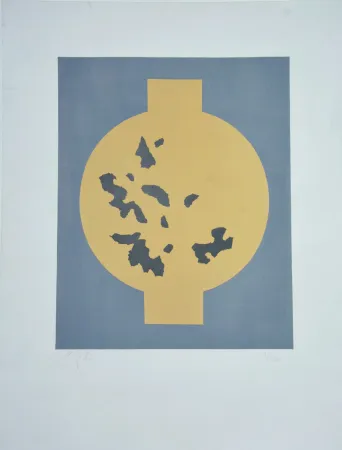 Lithografie Arp - Formes symétriques aux flocons du hasard 