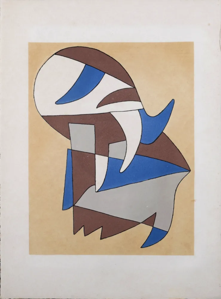Lithografie Arp - Jean Arp & Alberto Magnelli  - Untitled Collaboration, Aux Nourritures Terrestres, 1950 