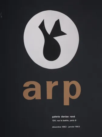 Zeefdruk Arp - Jean Arp, Galerie Denise René, 1963