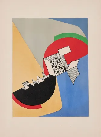 Lithografie Arp - Jean Arp - Sonia Delaunay - Alberto Magnelli, Aux Nourritures Terrestres, 1950 