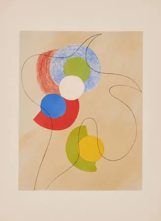 Lithografie Arp - Jean Arp & Sonia Delaunay - Aux Nourritures Terrestres, 1950 