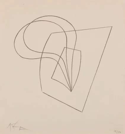 Lithografie Arp - Pflanzlich-architektonische