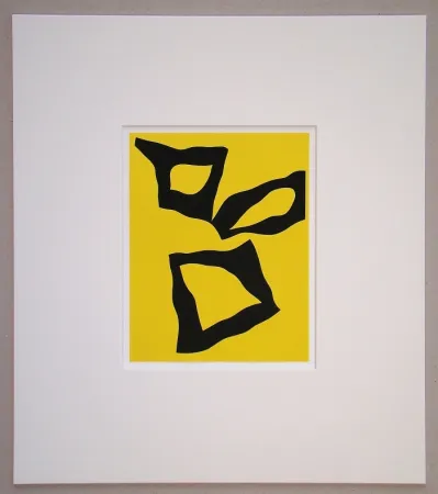 Zeefdruk Arp - Placé selon les lois du hasard - 1951