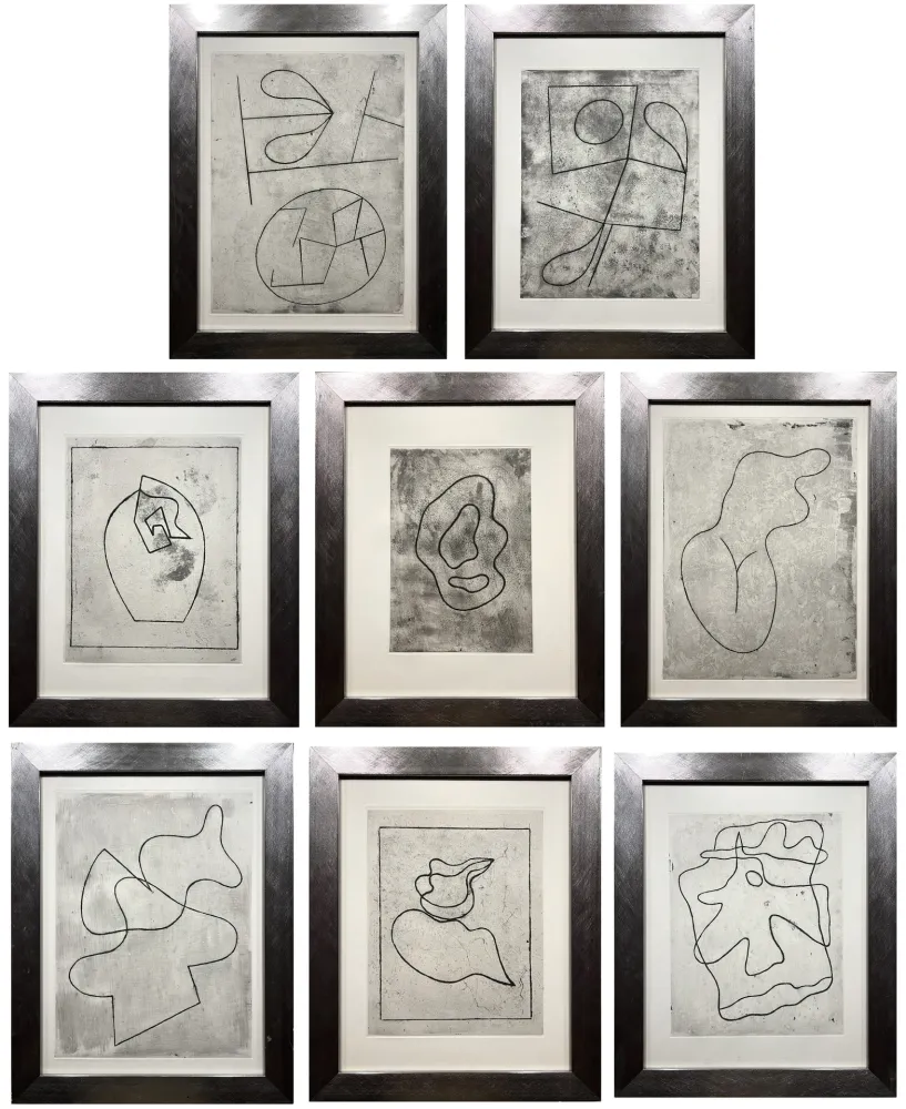 Ets En Aquatint Arp - VERS LE BLANC INFINI. 8 gravures originales (1960)