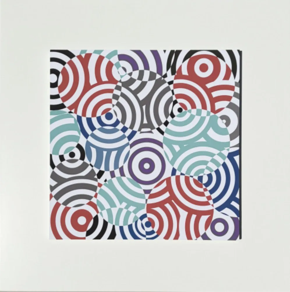 Multiple Asis - Interferences cercles de couleurs Gris Rouge