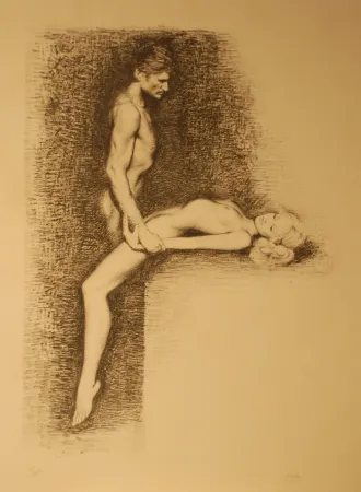 Lithografie Aslan - Couple, ca.