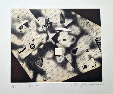 Ets En Aquatint Assadour - 17 H 45