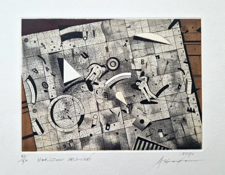 Ets En Aquatint Assadour - Horizon incliné