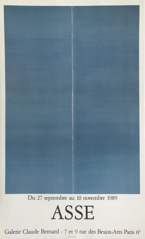 Poster Asse - Galerie Claude Bernard
