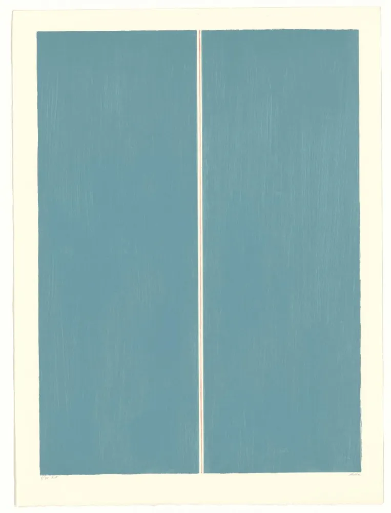 Lithografie Asse - Ligne rouge I