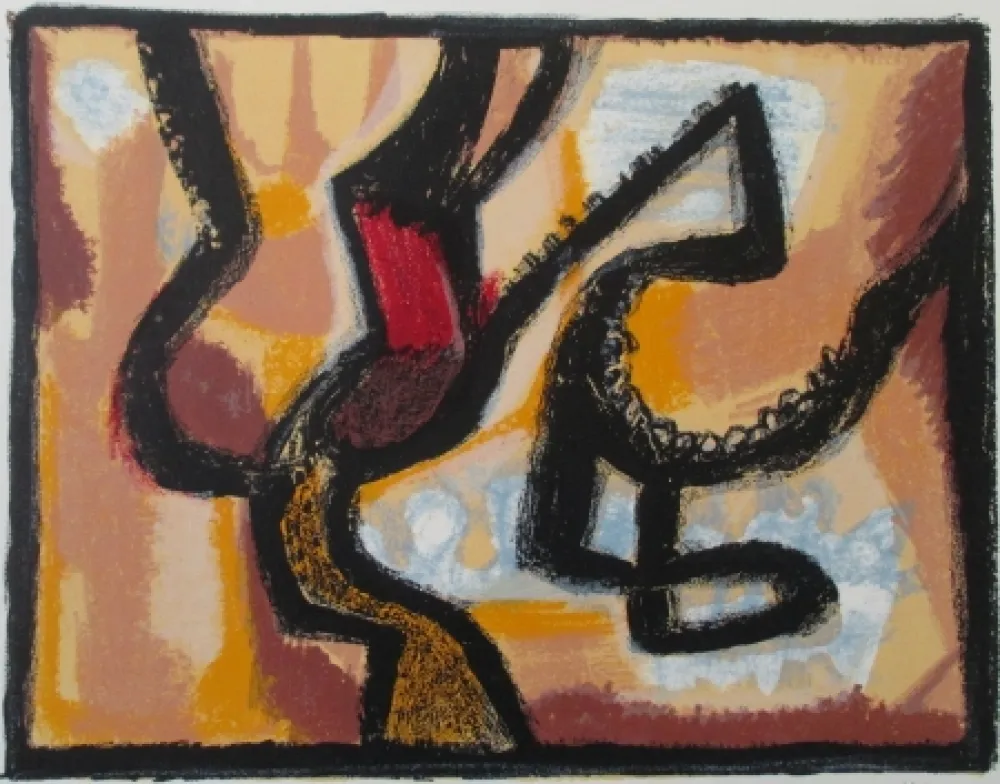 Lithografie Atlan - Affiche avant lettre, signed