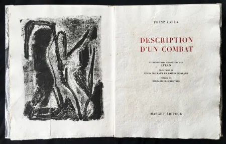 Geïllustreerd Boek Atlan - F. Kafka. DESCRIPTION D'UN COMBAT. Lithographies originales d'Atlan (1946)