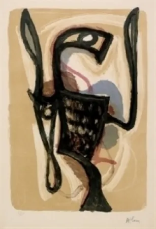 Lithografie Atlan - Oiseau de Lune