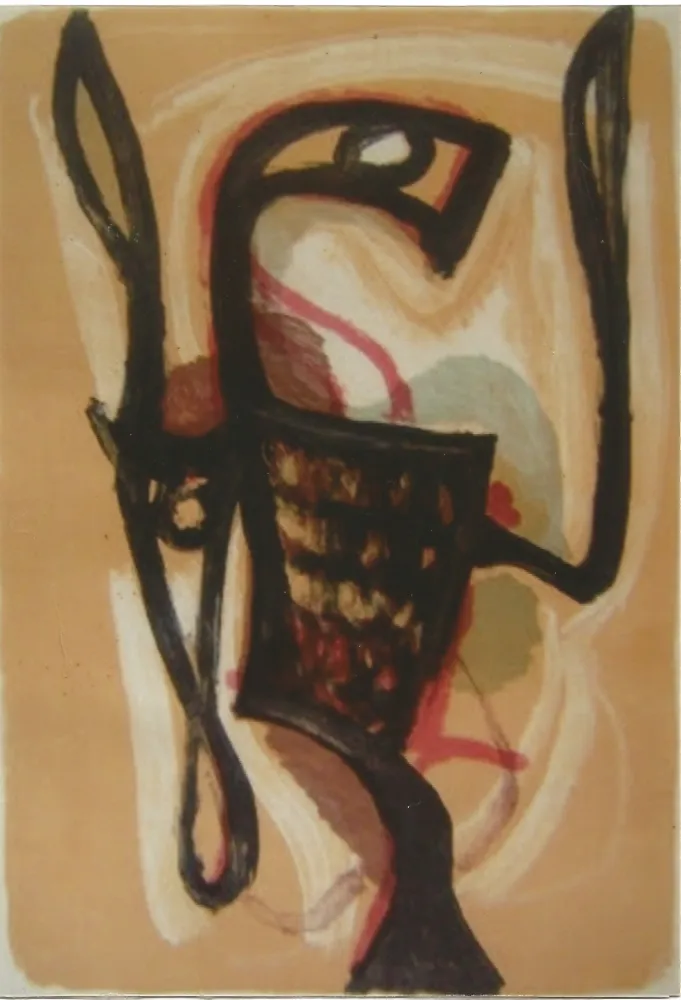 Lithografie Atlan - Oiseau de Lune